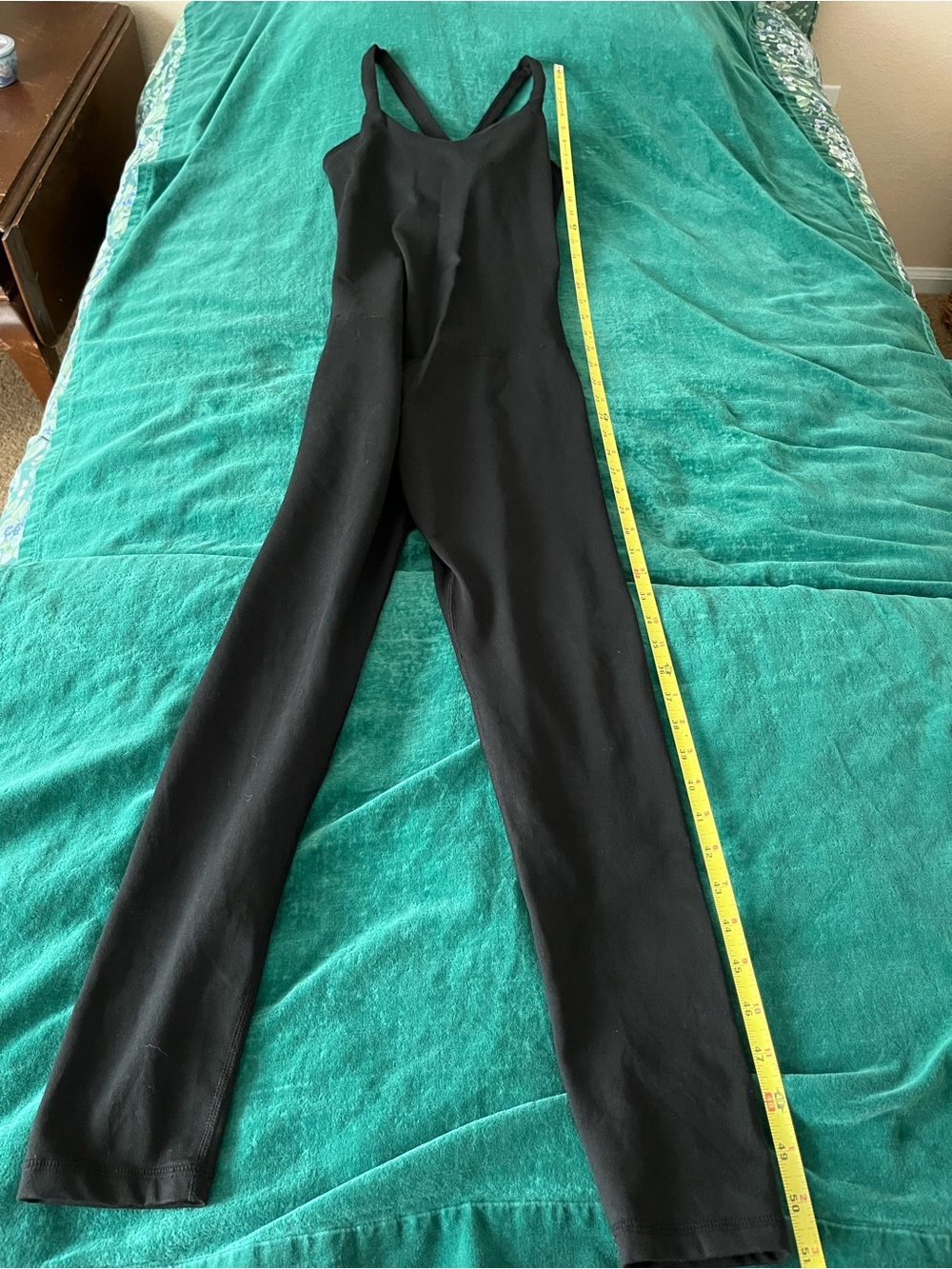 DYI- full length bodysuit. Size Medium Black jersey stretch